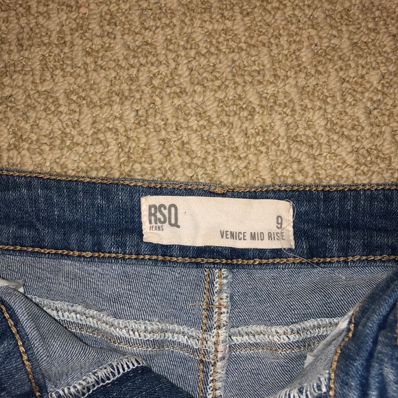 Light Blue Distressed Jean Shorts - Picture 4 of 4